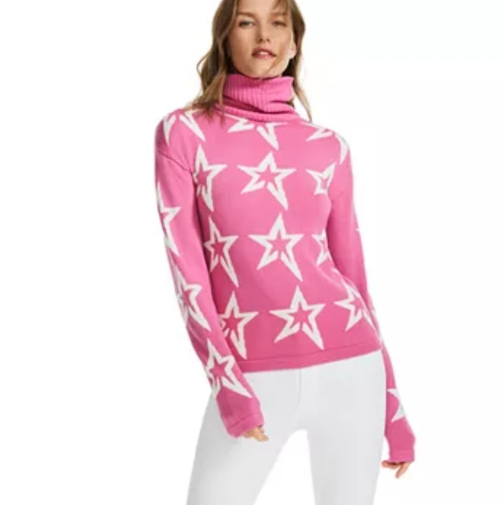 Pink Perfect Moment Start Dust Turtleneck Merino Wool Sweater size XL
